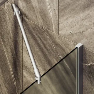 Шторка на ванну MaybahGlass MGV-90-5ш 40см хром матовый